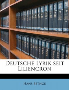 Deutsche Lyrik seit Liliencron (German Edition)