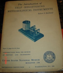 The introduction of self-registering meteorological instruments (Contributions from the Museum of History and Technology, paper 23)