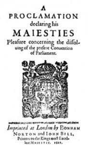 A Proclamation Declaring His Majesties Pleasure Concerning the Dissolving of the Present Convention of Parliament