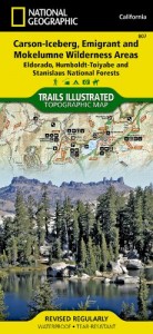 Carson-Iceberg, Emigrant, and Mokelumne Wilderness Areas [Eldorado, Humboldt-Toiyabe, and Stanislaus National Forests] (National Geographic Trails Illustrated Map)