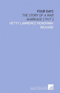 Four Days: The Story of a War Marriage [1917 ]