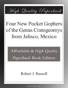 Four New Pocket Gophers of the Genus Cratogeomys from Jalisco, Mexico