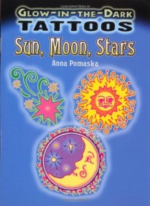 Glow-in-the-Dark Tattoos Sun, Moon, Stars (Dover Tattoos)