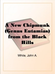A New Chipmunk (Genus Eutamias) from the Black Hills