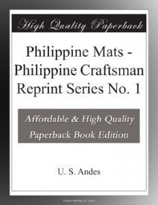 Philippine Mats – Philippine Craftsman Reprint Series No. 1