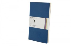 Moleskine Volant Notebook (Set of 2 ), Large, Ruled, Antwerp Blue, Prussian Blue, Soft Cover (5 x 8.25)