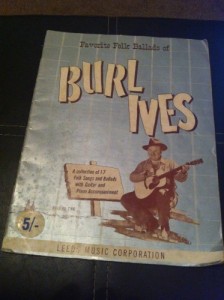Favorite Folk Ballads of Burl Ives. A collection of 17 folk songs and ballads with guitar and piano accompaniment. vol. 2